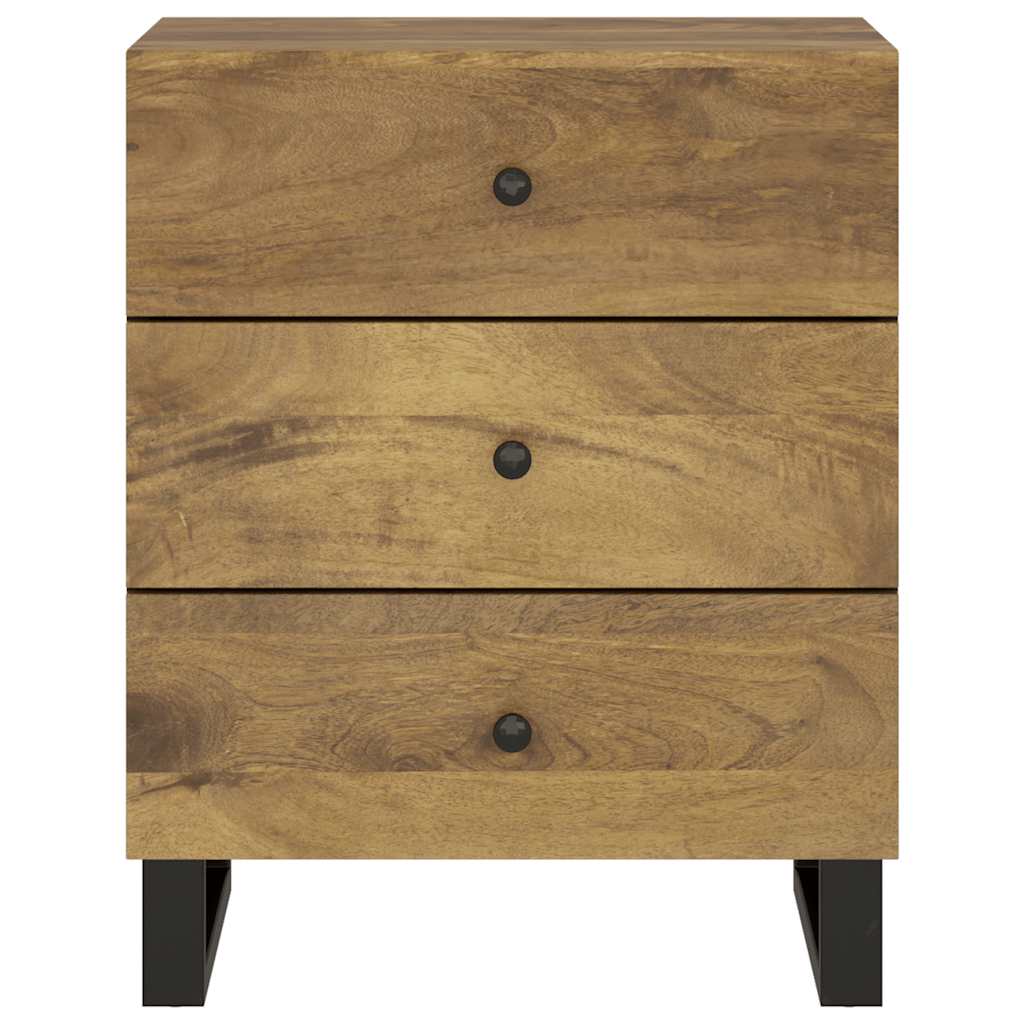 Comodino 50x33x62cm Legno Massello di Mango e Legno Multistrato - homemem39