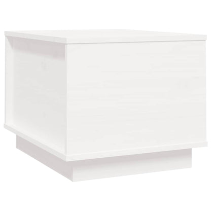 Tavolino da Salotto Bianco 40x50x35 cm Legno Massello di Pino | homemem39