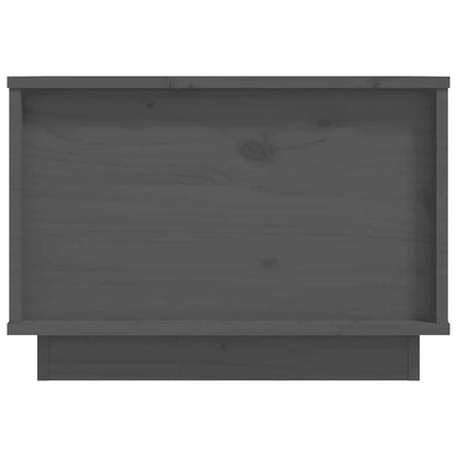 Tavolino da Salotto Grigio 40x50x35 cm Legno Massello di Pino | homemem39