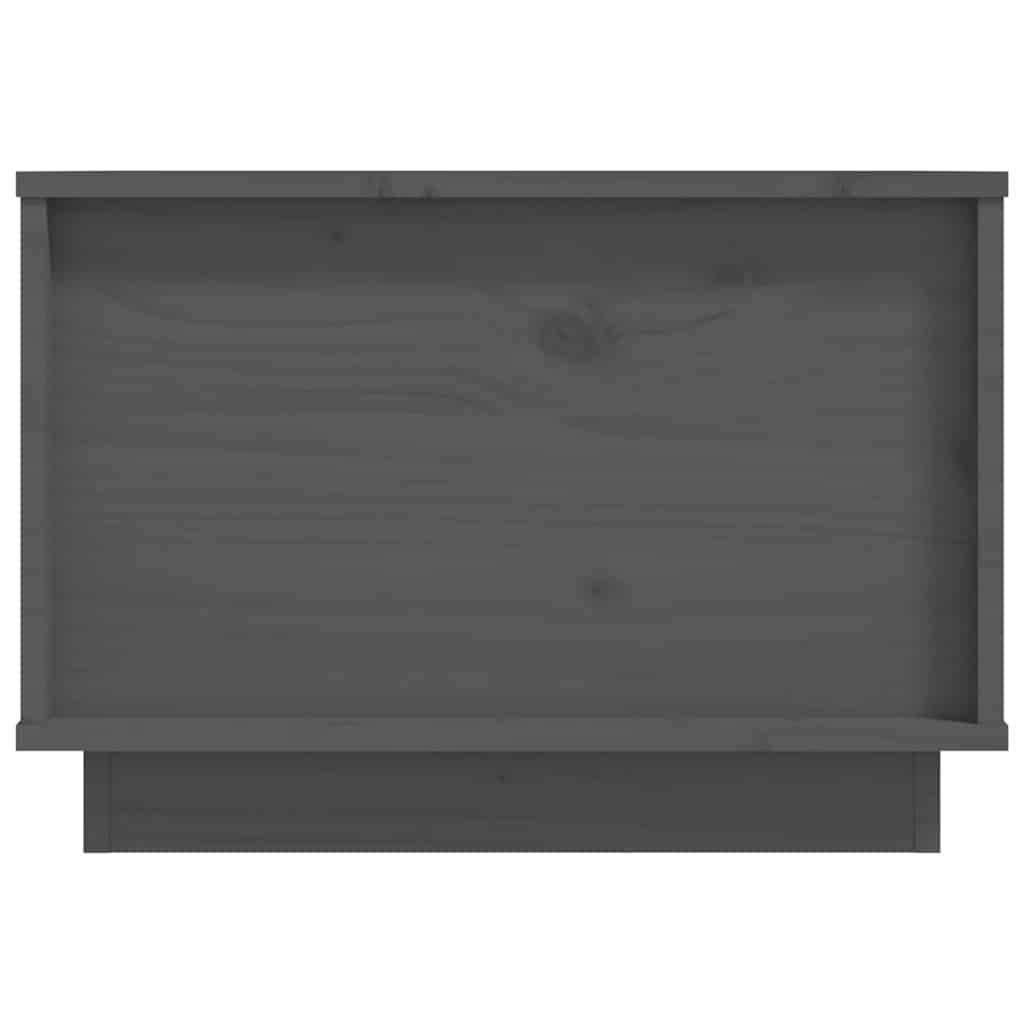 Tavolino da Salotto Grigio 40x50x35 cm Legno Massello di Pino