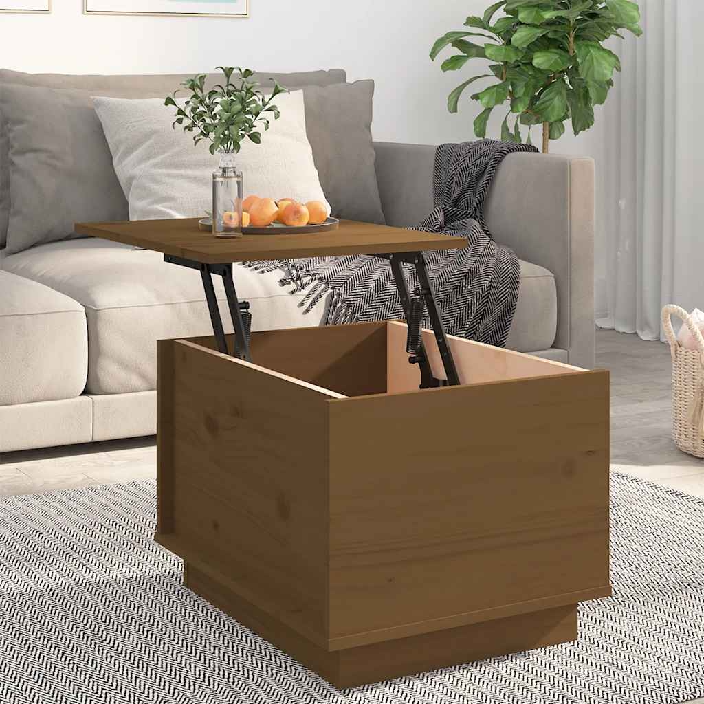 Tavolino da Salotto ambra 40x50x35 cm Legno Massello di Pino | homemem39