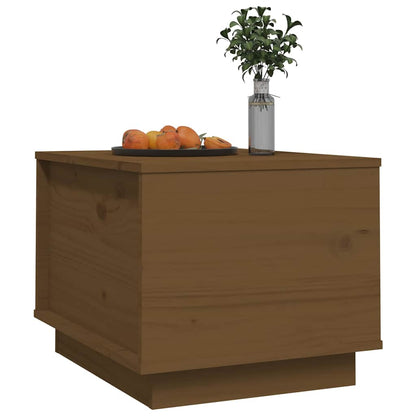 Tavolino da Salotto ambra 40x50x35 cm Legno Massello di Pino