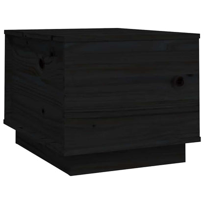 Tavolino da Salotto Nero 40x50x35 cm Legno Massello di Pino | homemem39