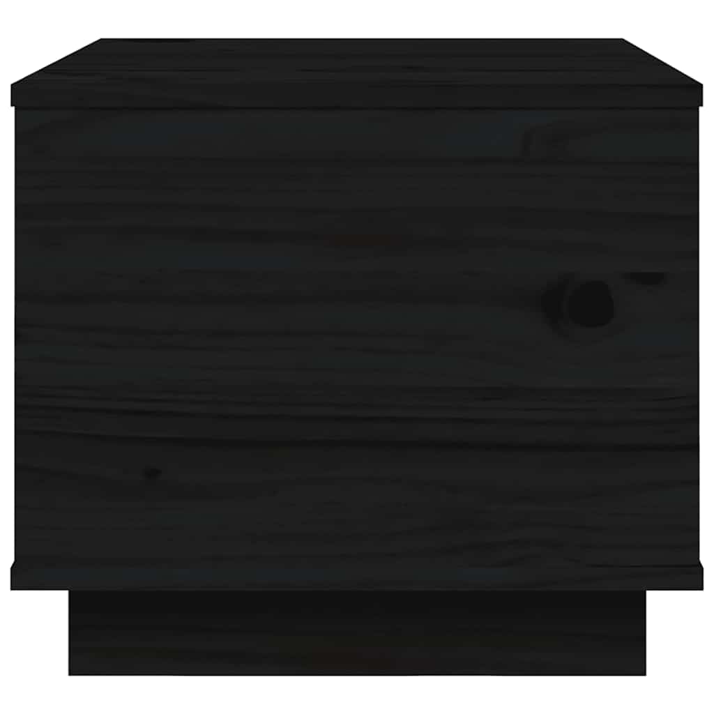 Tavolino da Salotto Nero 40x50x35 cm Legno Massello di Pino | homemem39