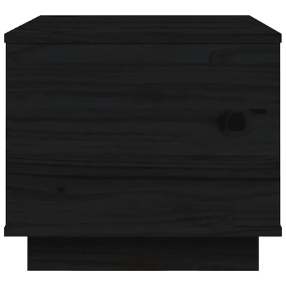 Tavolino da Salotto Nero 40x50x35 cm Legno Massello di Pino | homemem39