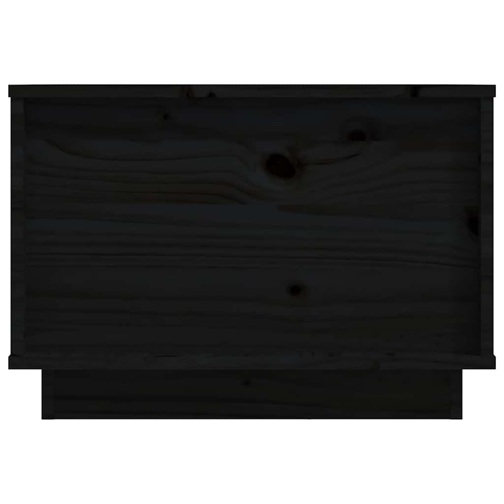 Tavolino da Salotto Nero 40x50x35 cm Legno Massello di Pino | homemem39
