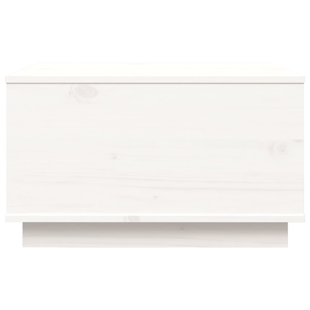 Tavolino da Salotto Bianco 60x50x35 cm Legno Massello di Pino | homemem39