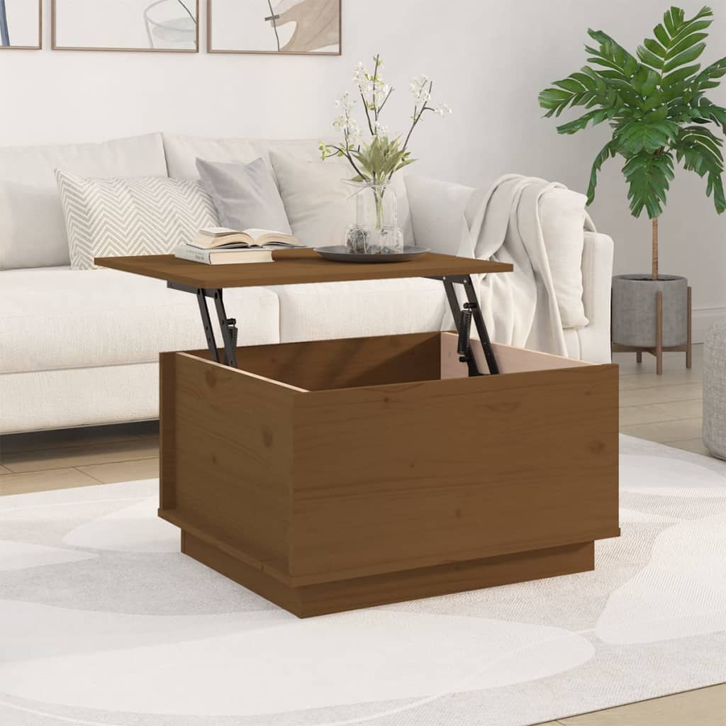 Tavolino da Salotto ambra 60x50x35 cm in Legno Massello di Pino | homemem39