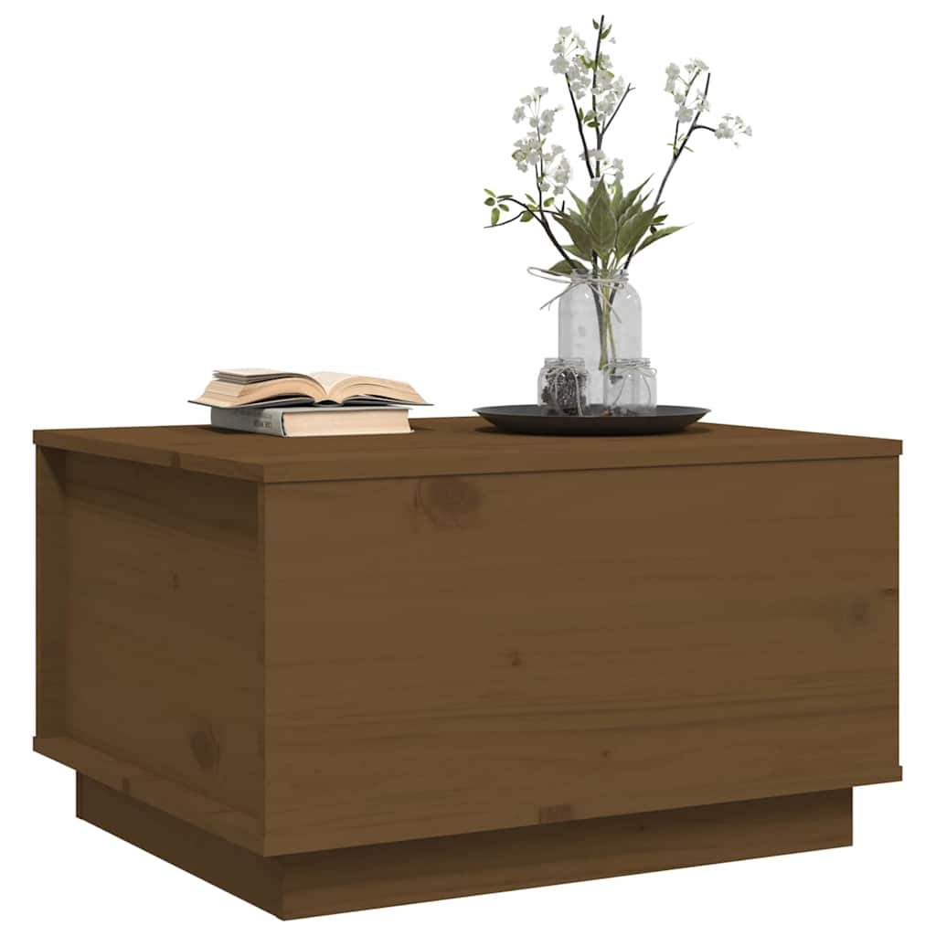 Tavolino da Salotto ambra 60x50x35 cm in Legno Massello di Pino