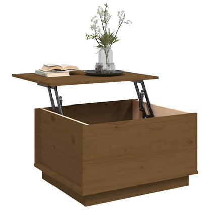 Tavolino da Salotto ambra 60x50x35 cm in Legno Massello di Pino