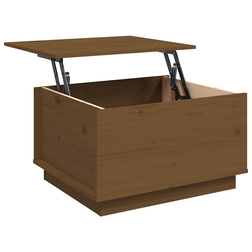 Tavolino da Salotto ambra 60x50x35 cm in Legno Massello di Pino