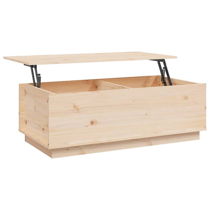 Tavolino da Salotto 100x50x35 cm in Legno Massello di Pino | homemem39