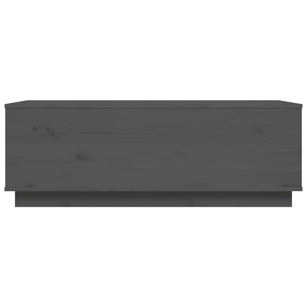 Tavolino da Salotto Grigio 100x50x35 cm Legno Massello di Pino