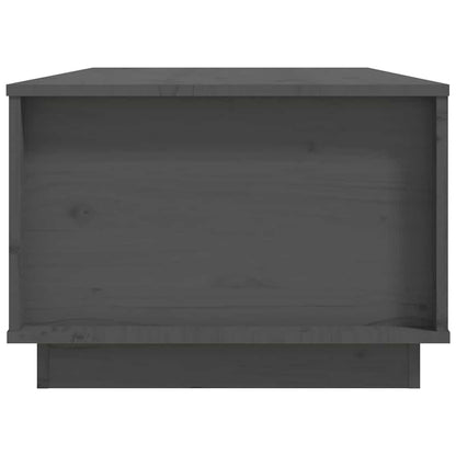 Tavolino da Salotto Grigio 100x50x35 cm Legno Massello di Pino