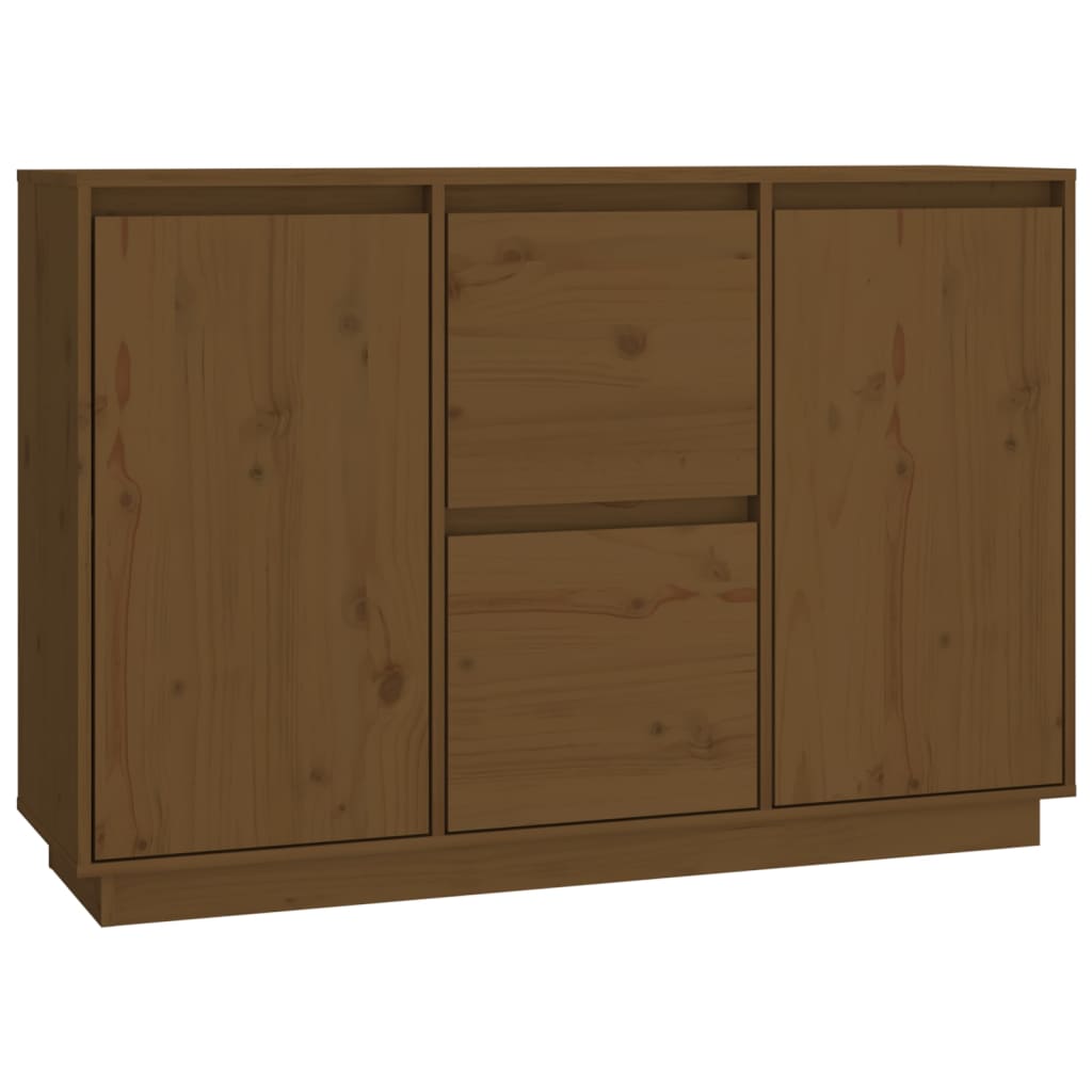 Credenza Marrone ambra 111x34x75 cm in Legno Massello di Pino - homemem39