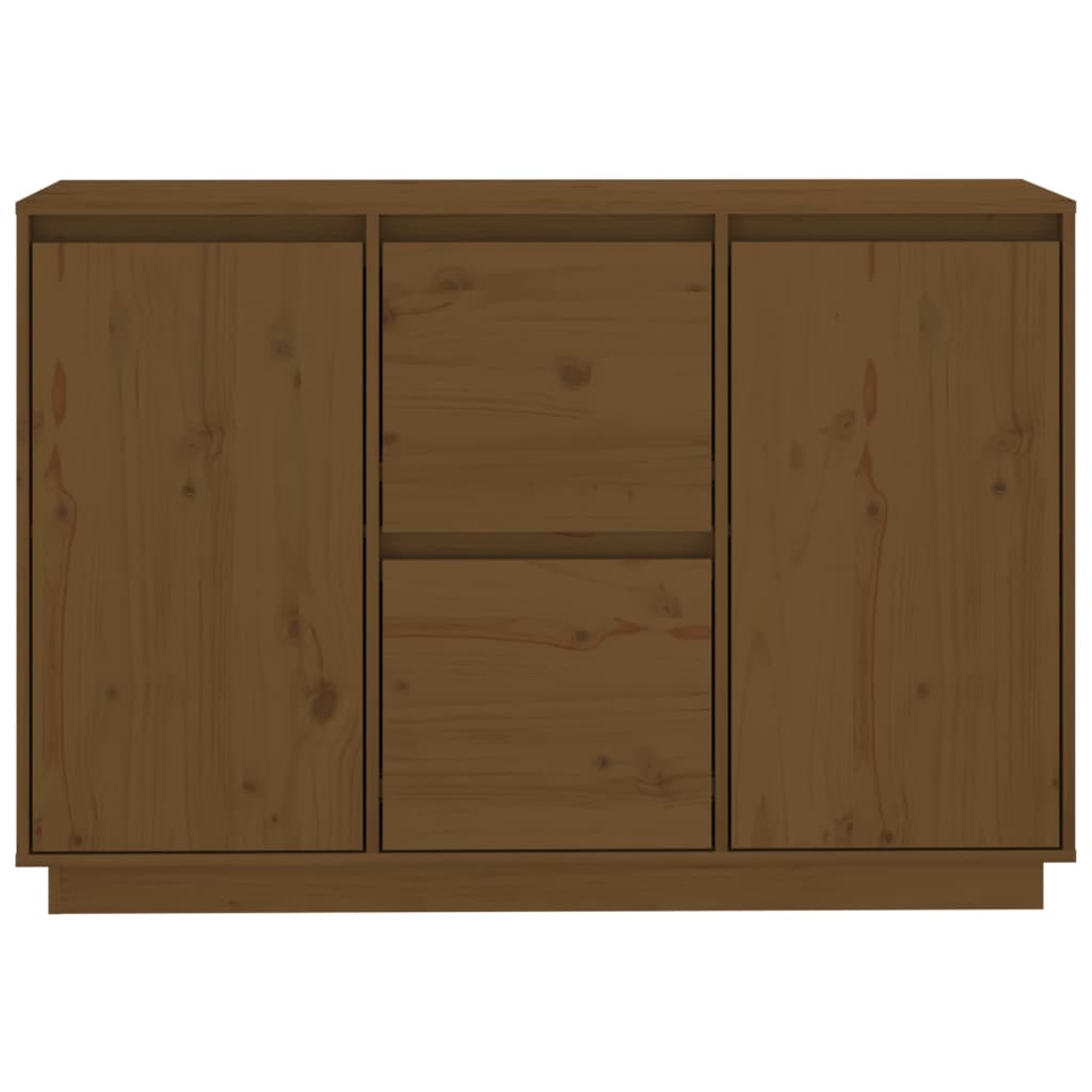 Credenza Marrone ambra 111x34x75 cm in Legno Massello di Pino - homemem39
