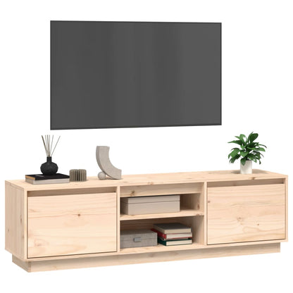 TV Cabinet 140x35x40 cm in Solid Pine Wood