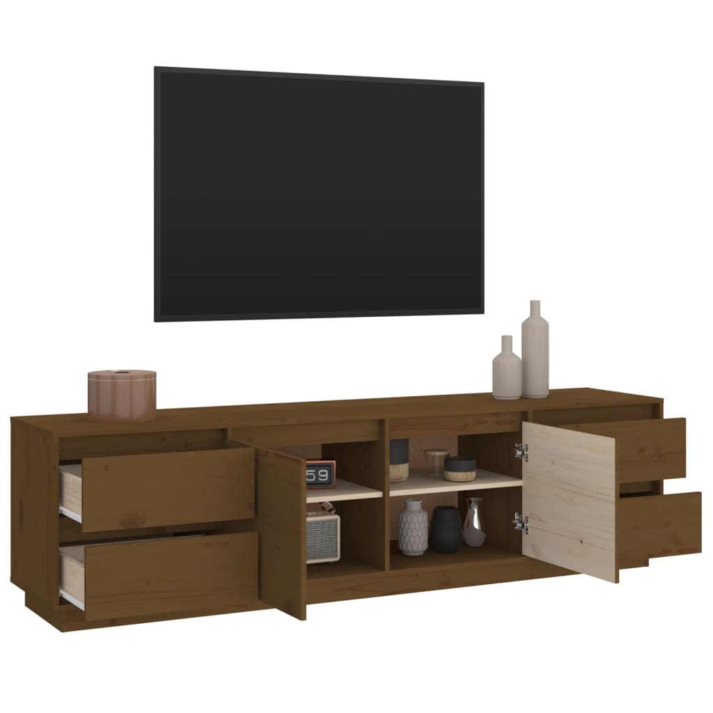 Mobile Porta TV ambra 176x37x47,5 cm in Legno Massello di Pino - homemem39