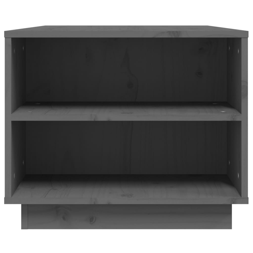 Tavolino da Salotto Grigio 90x49x40,5 cm Legno Massello di Pino | homemem39
