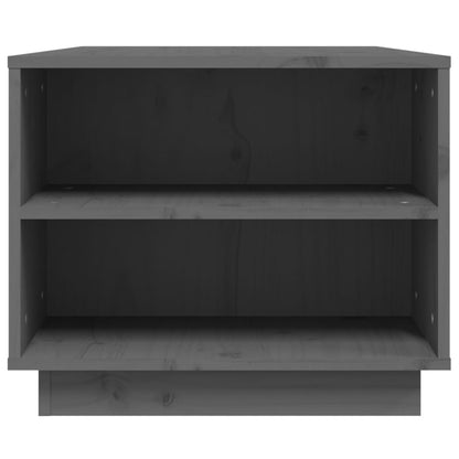 Tavolino da Salotto Grigio 90x49x40,5 cm Legno Massello di Pino | homemem39