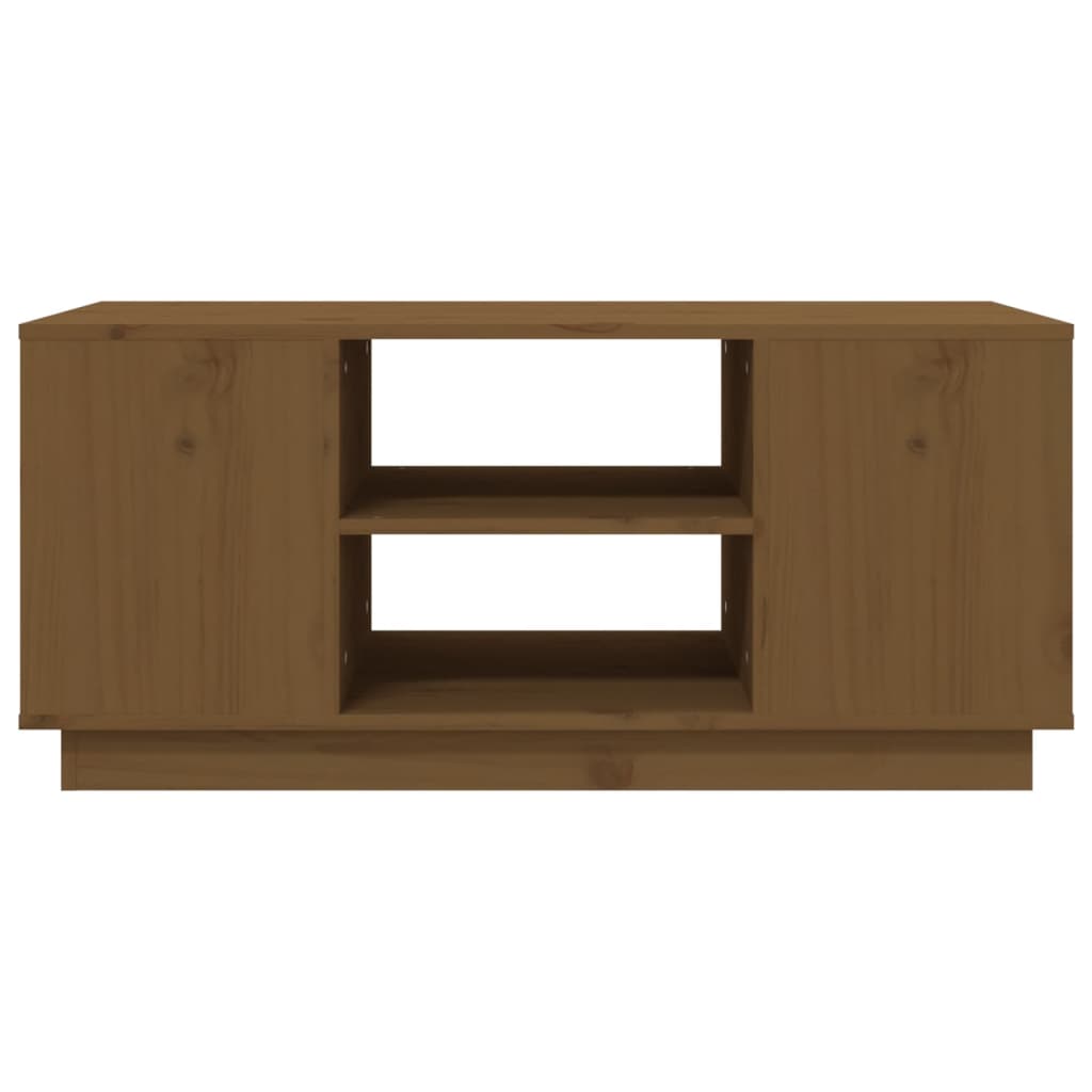 Tavolino da Salotto ambra 90x49x40,5 cm Legno Massello di Pino | homemem39