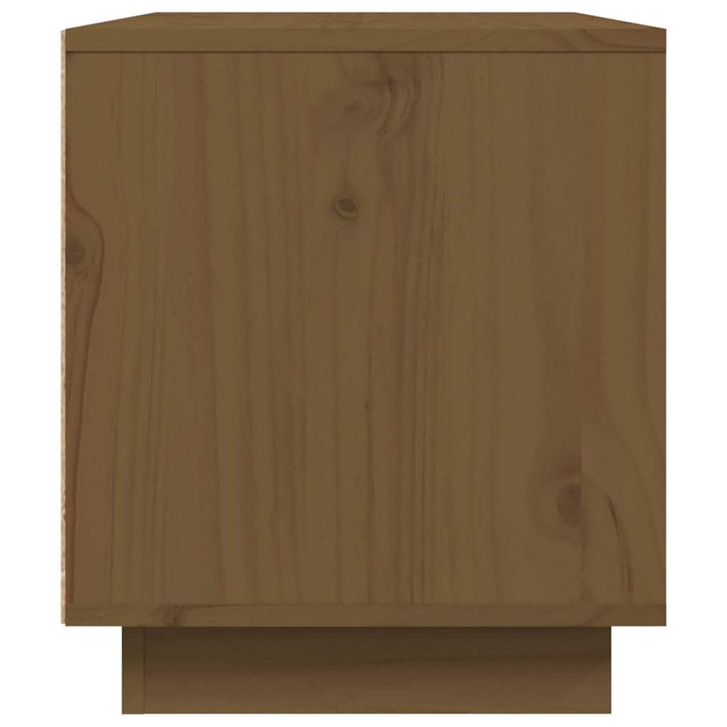Mobile Porta TV ambra 80x35x40,5 cm in Legno Massello di Pino