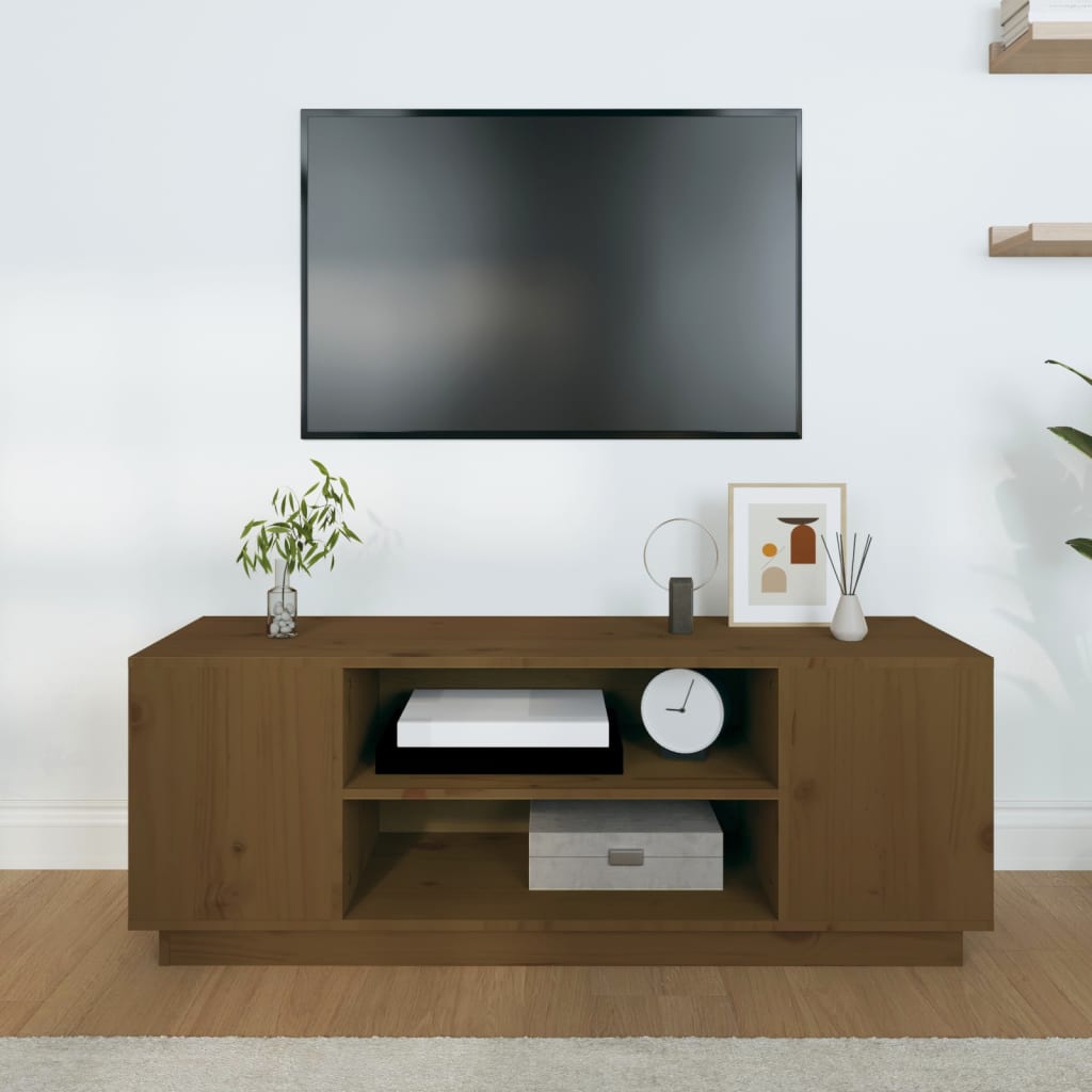 Mobile Porta TV ambra 110x35x40,5 cm in Legno Massello di Pino - homemem39