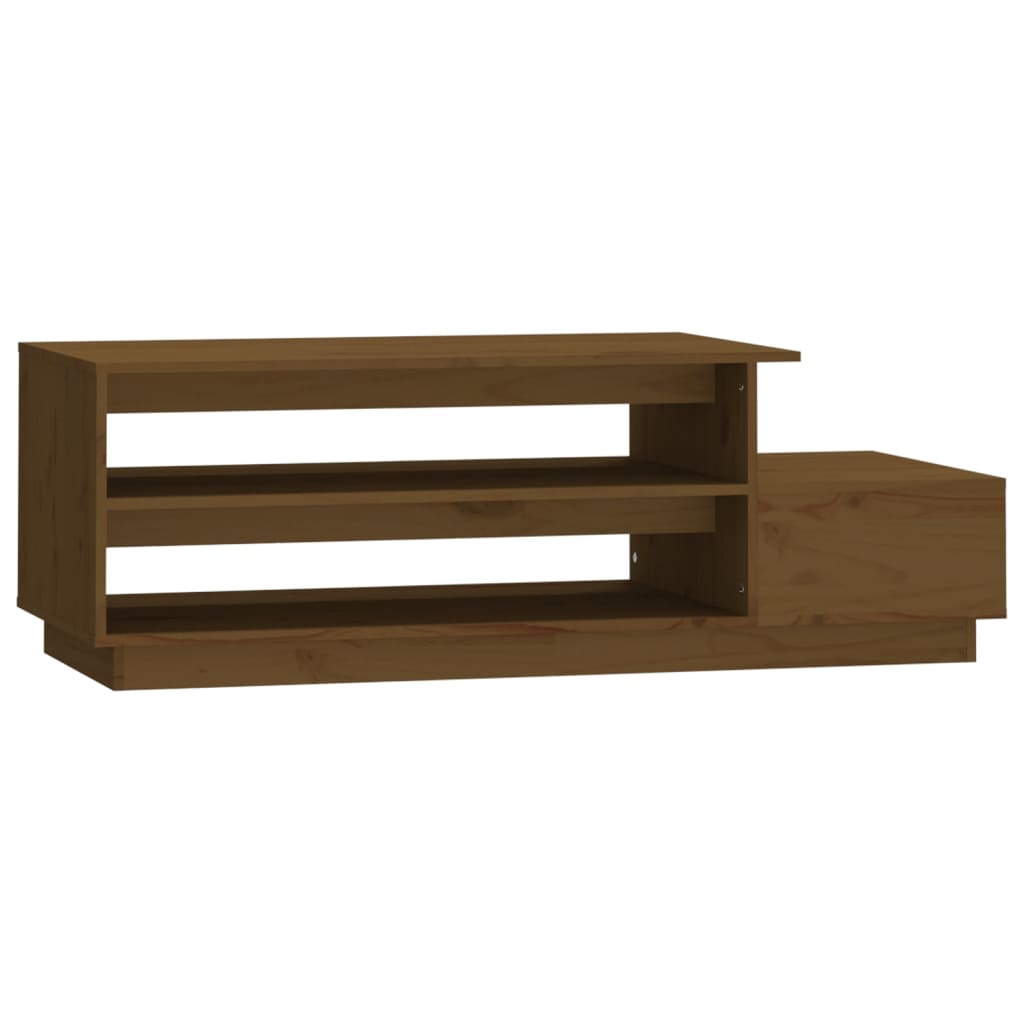Tavolino da Salotto ambra 120x50x40,5 cm Legno Massello di Pino | homemem39