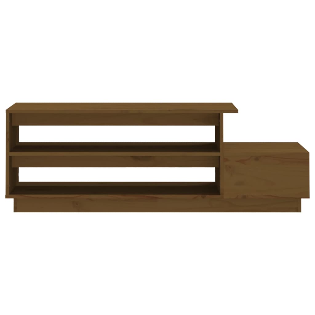 Tavolino da Salotto ambra 120x50x40,5 cm Legno Massello di Pino | homemem39