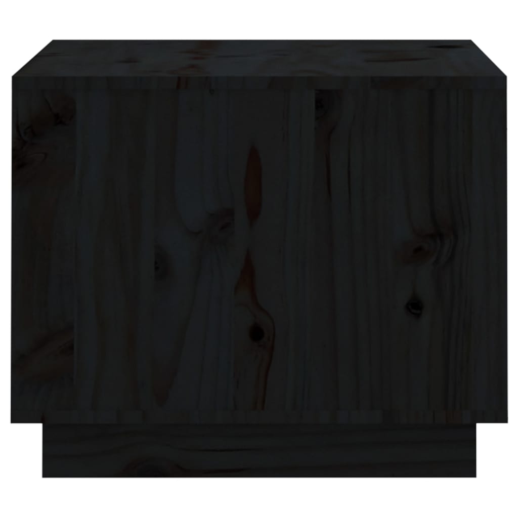 Tavolino da Salotto Nero 120x50x40,5 cm Legno Massello di Pino | homemem39