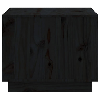 Tavolino da Salotto Nero 120x50x40,5 cm Legno Massello di Pino | homemem39