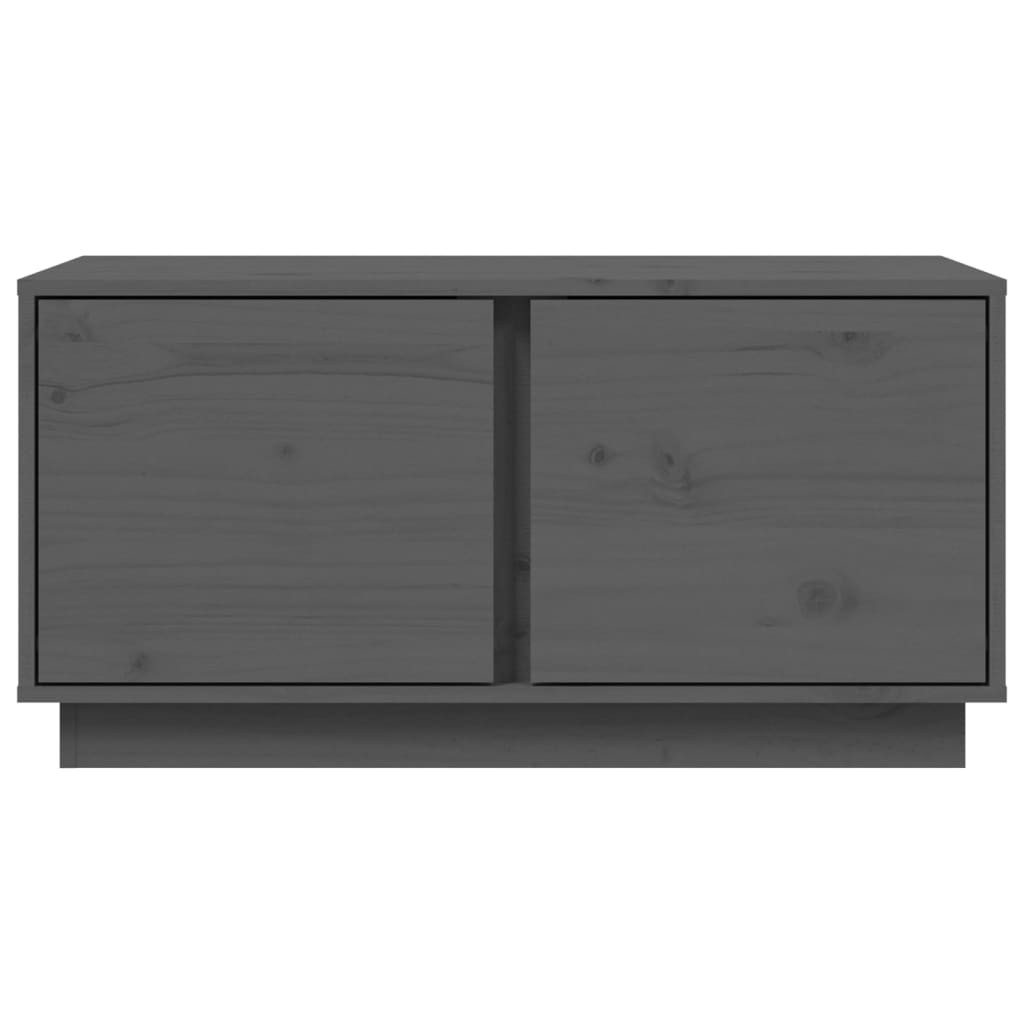 Tavolino da Salotto Grigio 80x50x40 cm Legno Massello di Pino | homemem39