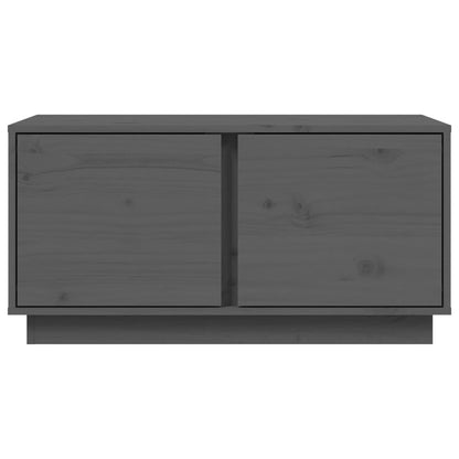 Tavolino da Salotto Grigio 80x50x40 cm Legno Massello di Pino | homemem39