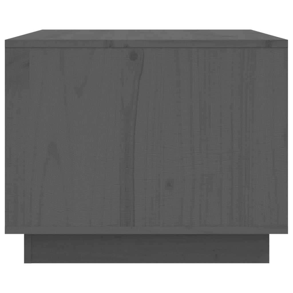 Tavolino da Salotto Grigio 80x50x40 cm Legno Massello di Pino | homemem39