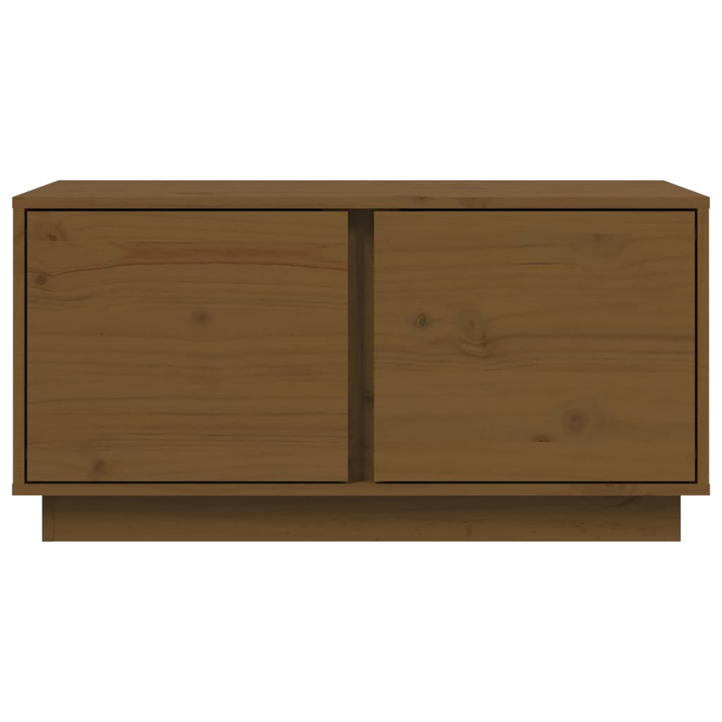 Tavolino da Salotto ambra 80x50x40 cm Legno Massello di Pino | homemem39