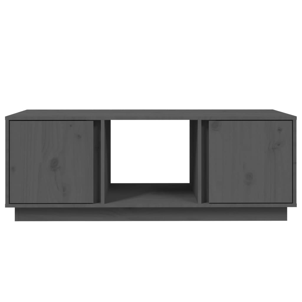 Tavolino da Salotto Grigio 110x50x40 cm Legno Massello di Pino | homemem39