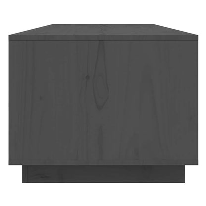 Tavolino da Salotto Grigio 110x50x40 cm Legno Massello di Pino