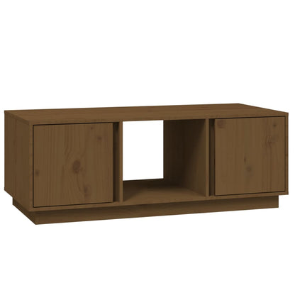 Tavolino da Salotto ambra 110x50x40 cm Legno Massello di Pino | homemem39