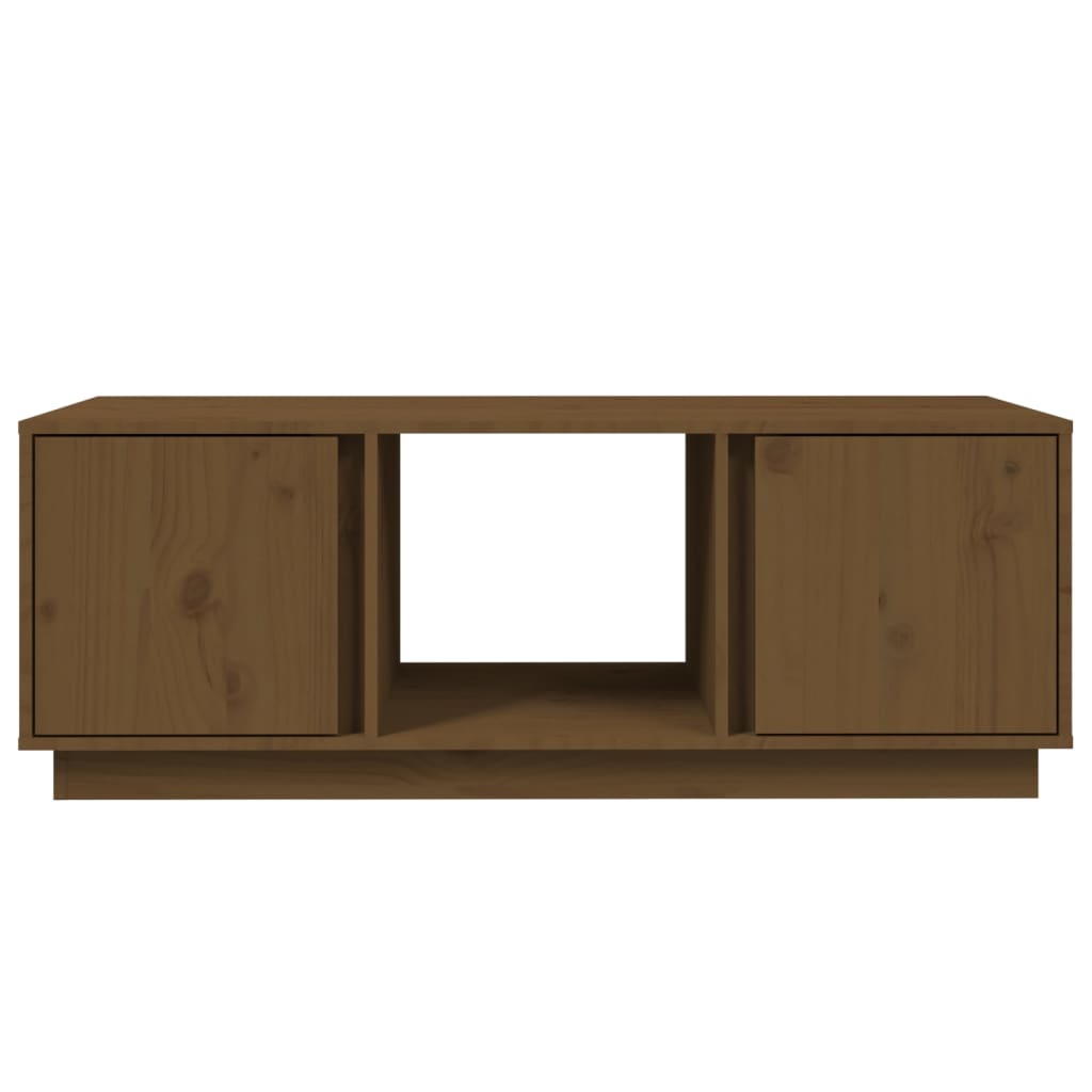 Tavolino da Salotto ambra 110x50x40 cm Legno Massello di Pino | homemem39