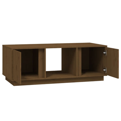 Tavolino da Salotto ambra 110x50x40 cm Legno Massello di Pino | homemem39