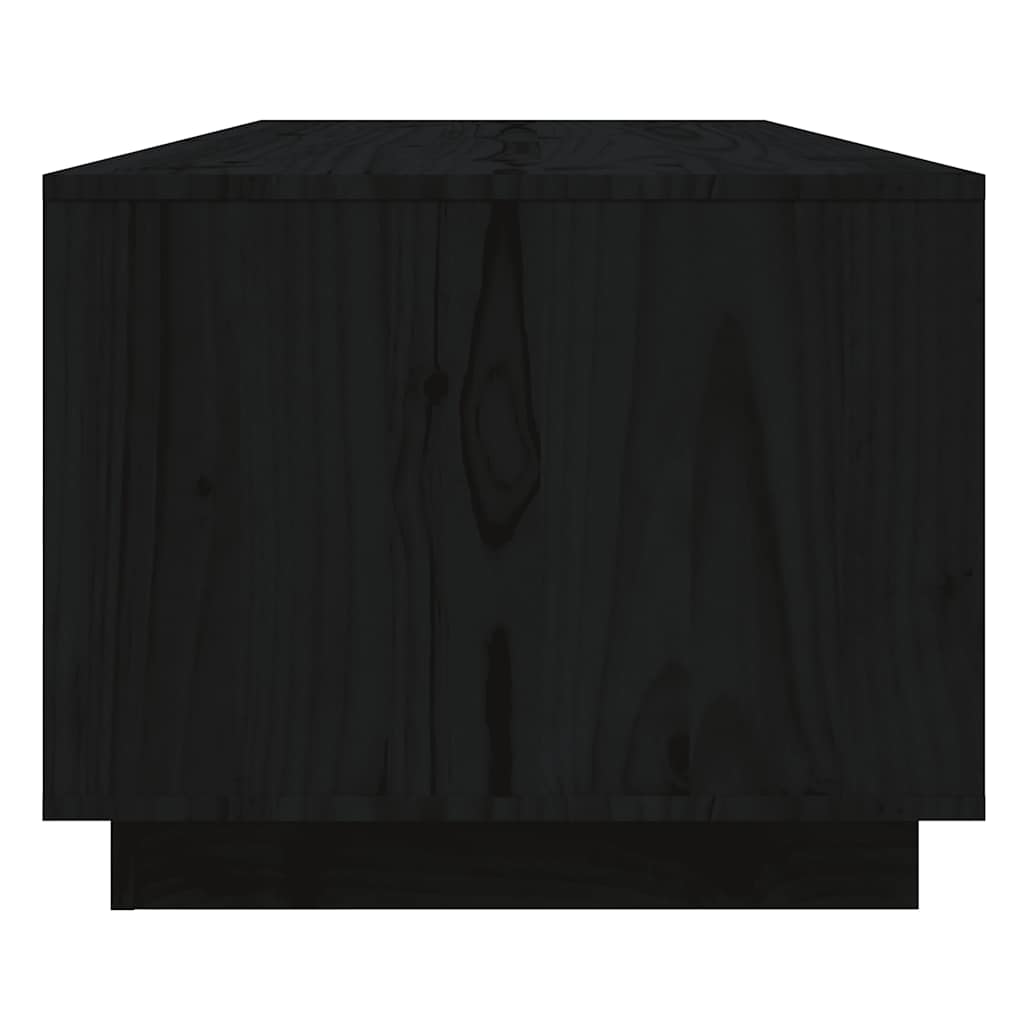Tavolino da Salotto Nero 110x50x40 cm Legno Massello di Pino | homemem39