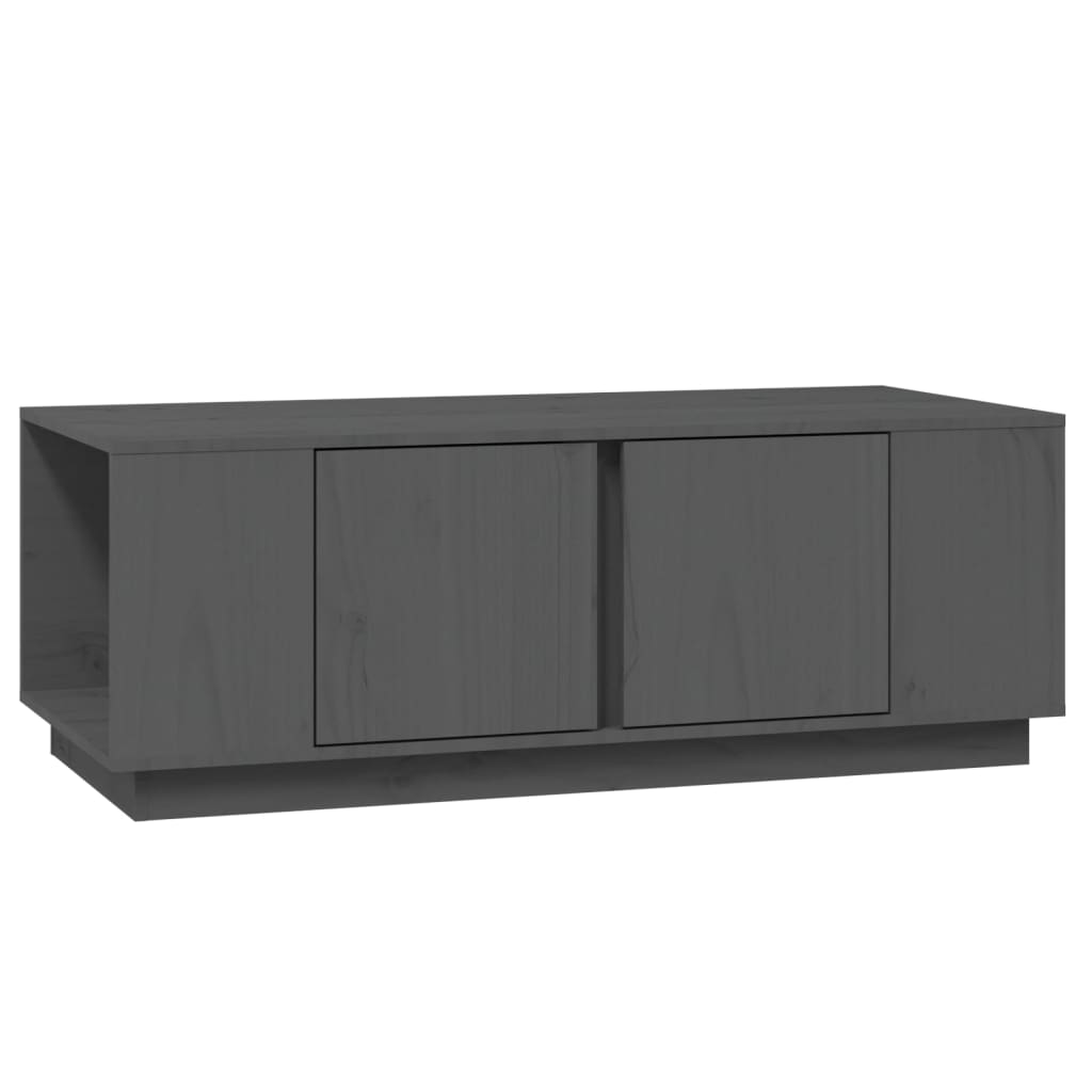 Tavolino da Salotto Grigio 110x50x40 cm Legno Massello di Pino | homemem39