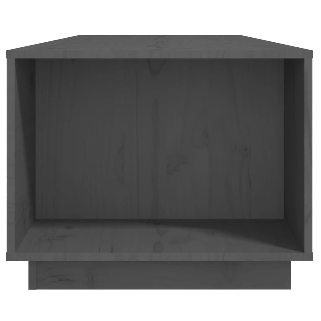 Tavolino da Salotto Grigio 110x50x40 cm Legno Massello di Pino | homemem39