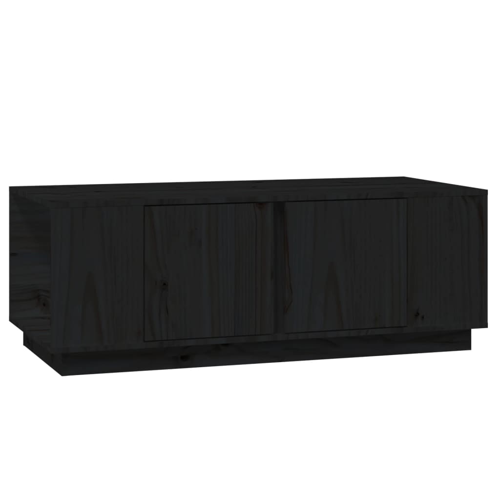 Tavolino da Salotto Nero 110x50x40 cm Legno Massello di Pino | homemem39