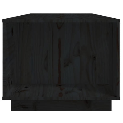Tavolino da Salotto Nero 110x50x40 cm Legno Massello di Pino | homemem39