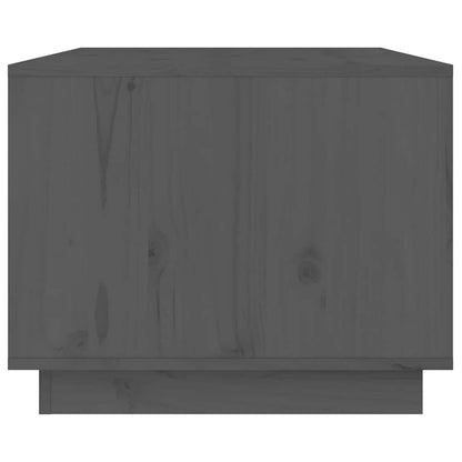 Tavolino da Salotto Grigio 80x50x40 cm Legno Massello di Pino