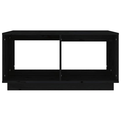 Tavolino da Salotto Nero 80x50x40 cm Legno Massello di Pino | homemem39
