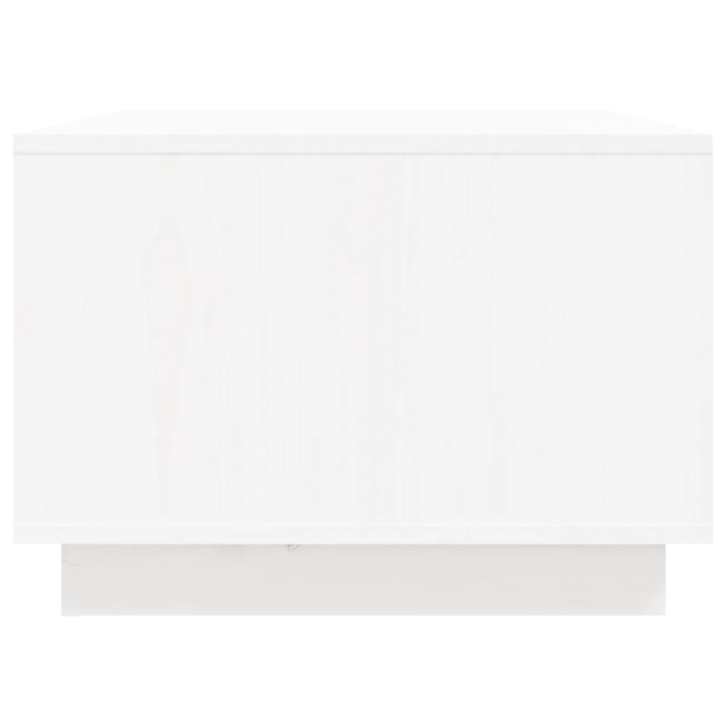 Tavolino da Salotto Bianco 80x50x35 cm Legno Massello di Pino | homemem39