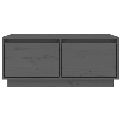Tavolino da Salotto Grigio 80x50x35 cm Legno Massello di Pino | homemem39