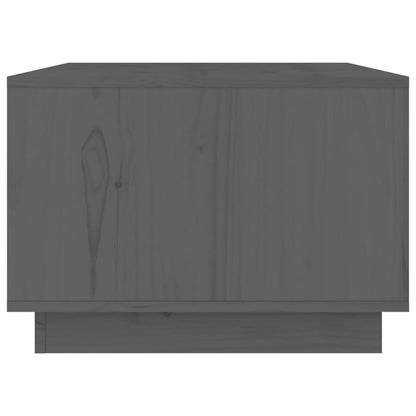 Tavolino da Salotto Grigio 80x50x35 cm Legno Massello di Pino | homemem39